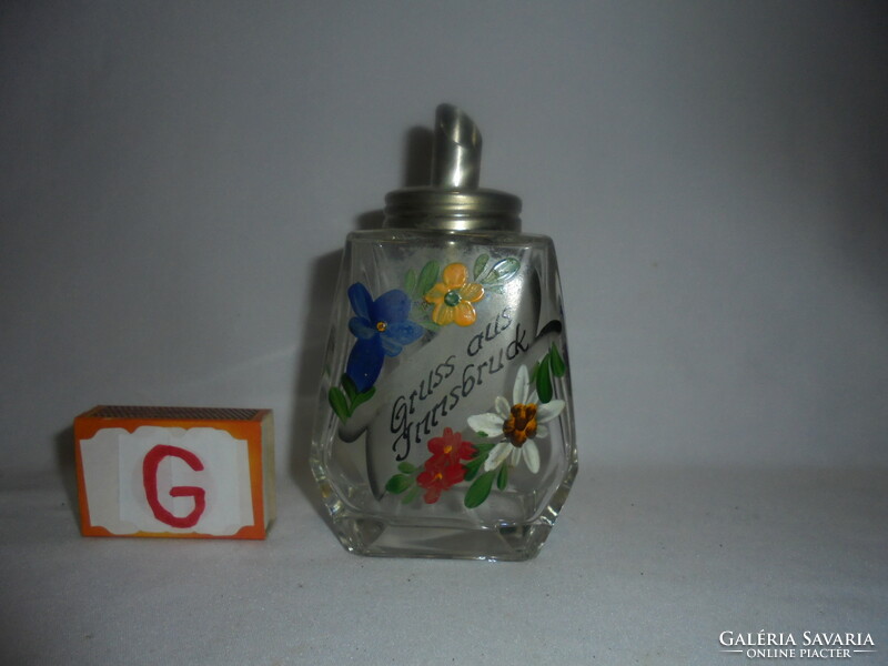 Hand-painted floral sugar sprinkler, sugar holder