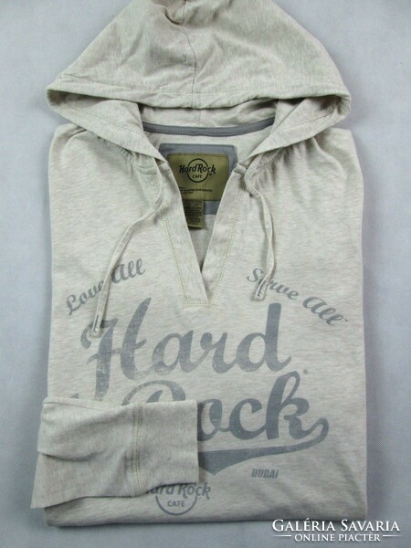 Original hard rock cafe (s) women's long sleeve hooded light thin pullover top