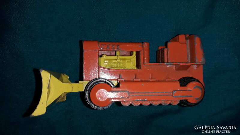 Eredeti angol LESNEY-MATCHBOX-KING SIZE K-17 CASE TRACTOR - tolólapátos fém kisautó a képek szerint