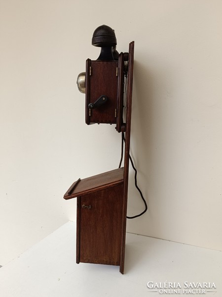 Antique telephone 1930-1945 large wall mounted rare device 923 6046