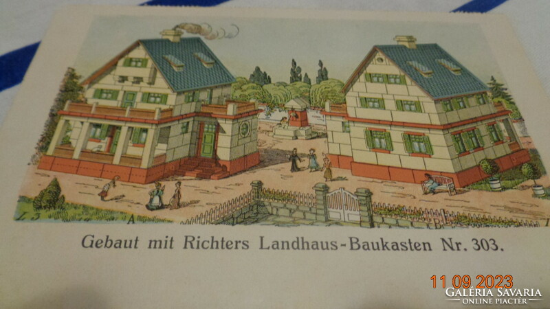 Richters  Bauvorlagen      múlt század eleji  modell játék  , összeépítési kiadványok 2 db