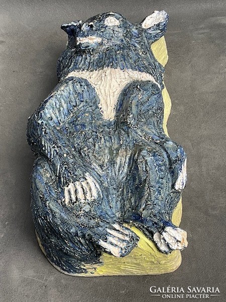 Ildíkó Várnagy's ceramic bear - a contemporary of the artist Lívia Gorka.