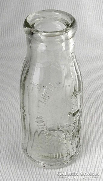 1O380 Régi 1942-es tejcsarnokos tejesüveg 15 cm