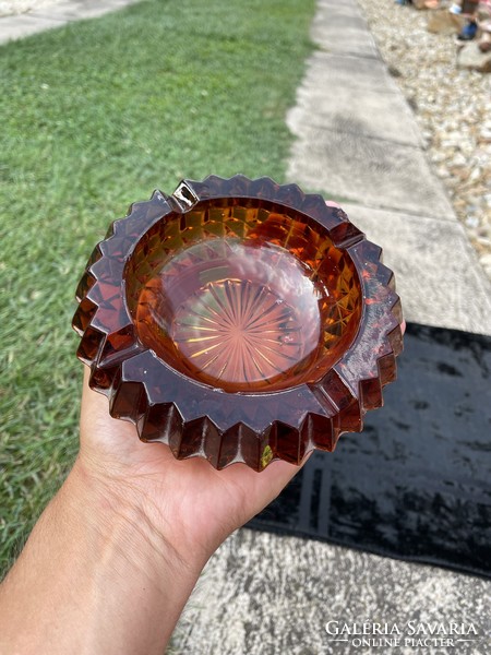 Beautiful heavy glass ashtray for ashes