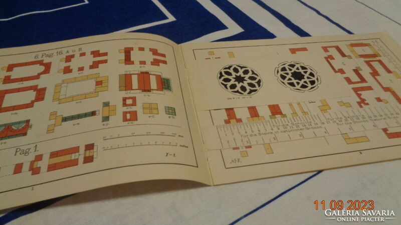 Richters  Bauvorlagen  , A kis építész segéd könyve  múlt század eleji  modell játék  katalógus