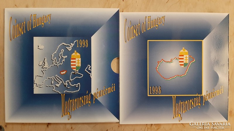 RITKA !!  1993 forgalmi sor ,lapozható BU  UNC  Magyarország pénzérméi benne ezüst 200 forintos