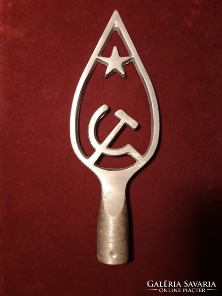 Eredeti, jelzett szovjet zászlócsúcs - sarló és kalapács