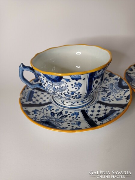Antique Zsolnay tea cup with heart seal.