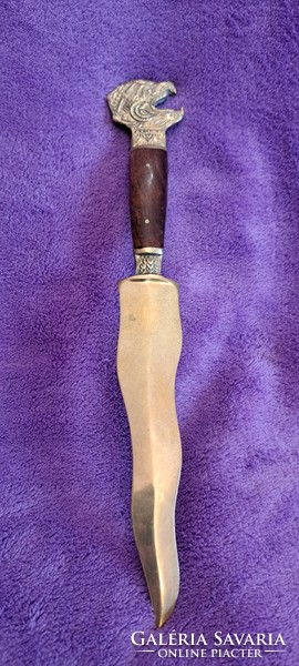 Copper leaf cutter, Malay kris, decorative knife (m4139)