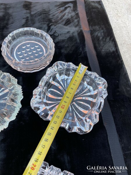 Nehéz üveg  kristály vegyes hamutartó hamus gyűjtemény retro