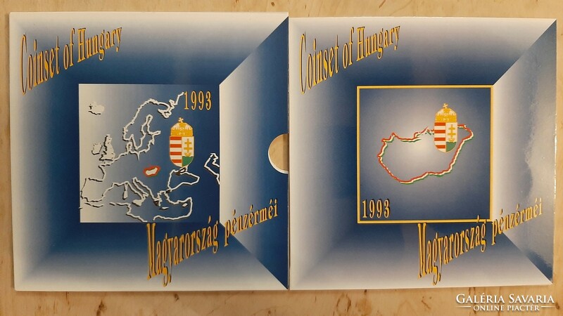 RITKA !!  1993 forgalmi sor ,lapozható PP  UNC  Magyarország pénzérméi benne ezüst 200 forintos