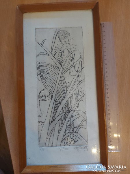 Signed, numbered etching, size indicated!