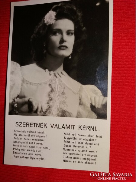 Antique 1942 Katalin Karády portrait postcard in beautiful mint collector's condition according to the pictures 1