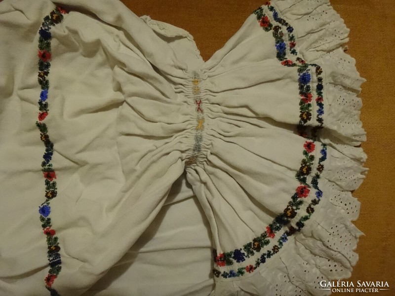 Stunning women's beaded embroidered linen peasant folk costume