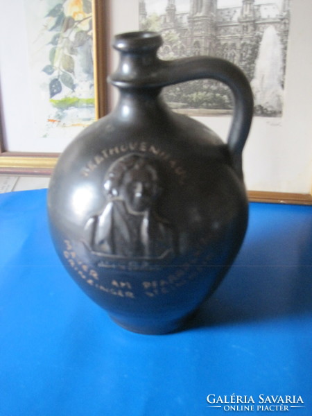 Metallic glazed ceramic pitcher! 3.