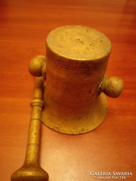 Antique copper mortar