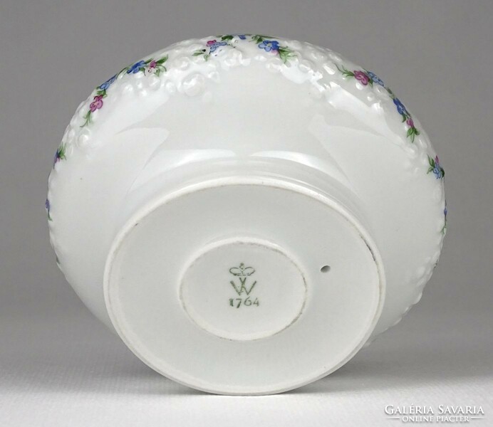 1O427 Régi virágdíszes Wallendorf porcelán gyűrűtartó