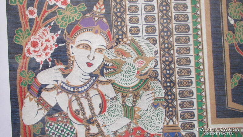 Rare painting Thai Ramayana (Hanuman) painting