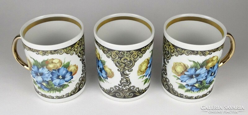 1O523 Jelzett lengyel Jarolina porcelán csésze bögre 3 darab