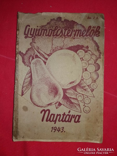 Calendar of fruit growers 1943. Rare, with interior contents in perfect condition as shown in the pictures