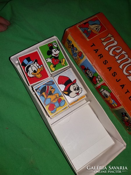 Régi magyar kisipari Disney képes MEMÓRIA kártya - társasjáték hiánytalan a képek szerint