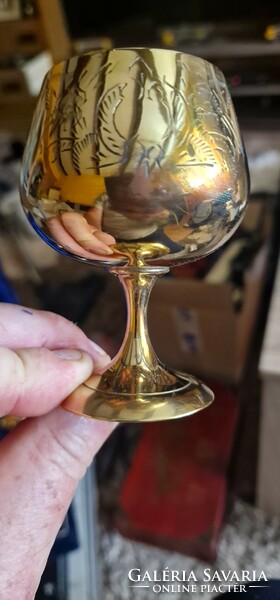 6-piece silver-plated wine goblet