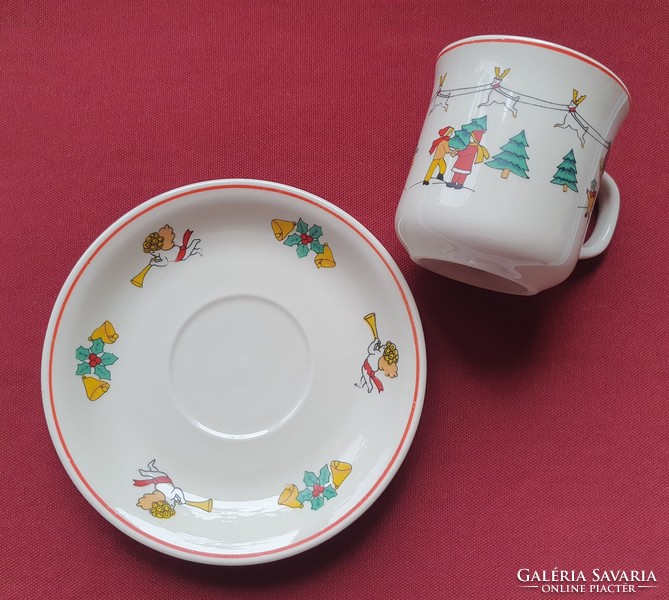 Christmas pattern porcelain tea coffee set cup saucer plate