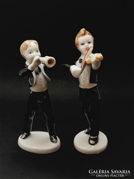 Porcelain musicians from Hollóháza, in pairs