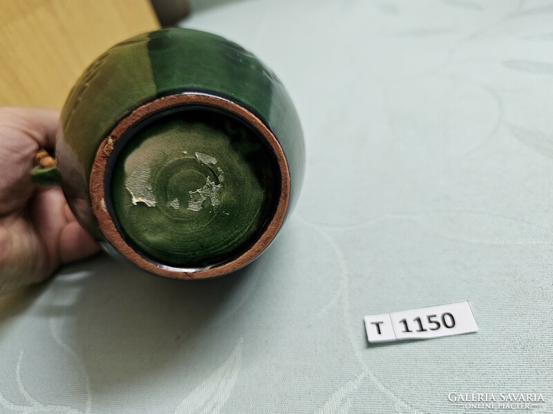 T1150 Kerámia kancsó fonott füllel 19 cm