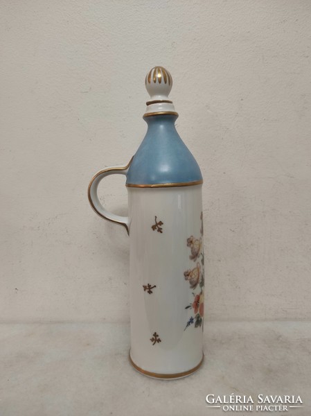 Antique apothecary jar with painted white porcelain inscription drug pharmacy medical device 862 7031