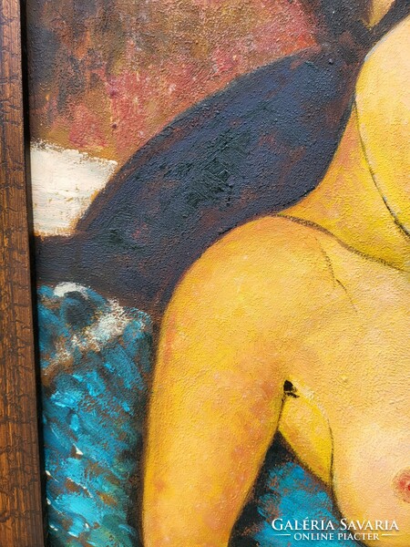 Modigliani stílúsú olajfestmény