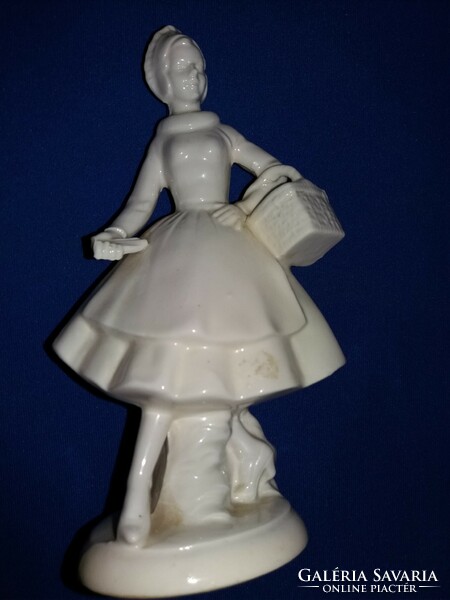 Antique Zsolnay pattern numbered porcelain Victorian lady awaiting repair according to the pictures