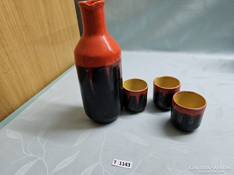 T1143 lake head drink set orange-black 24 and 6.5 cm