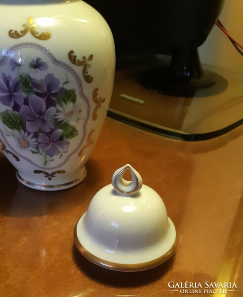 Wallendorf porcelain vase with lid