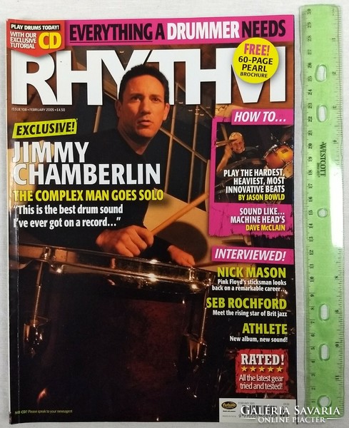 Rhythm magazine 05/2 jimmy chamberlin nick mason seb rochford athlete machine head