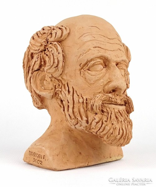1O495 dorogi f.: Hippocrates clay bust 17.5 Cm 2002