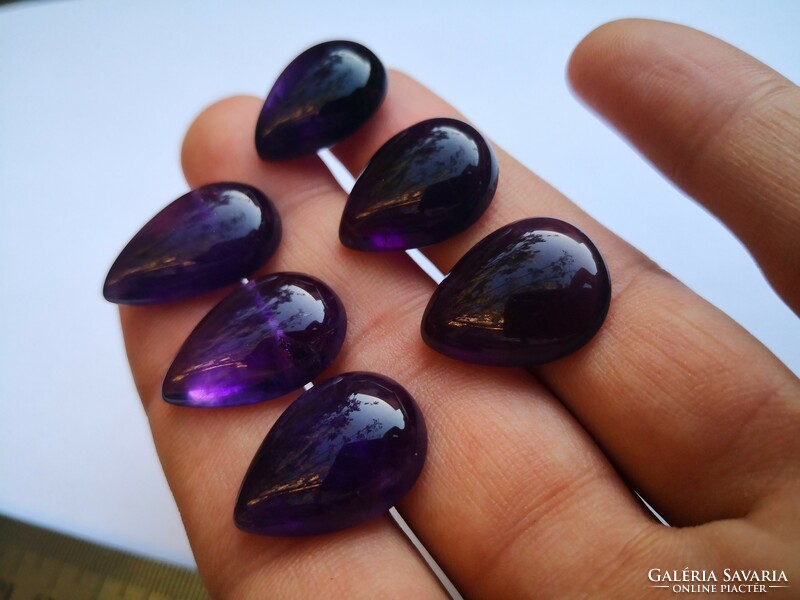 Beautiful amethyst drop gemstone 6 pcs