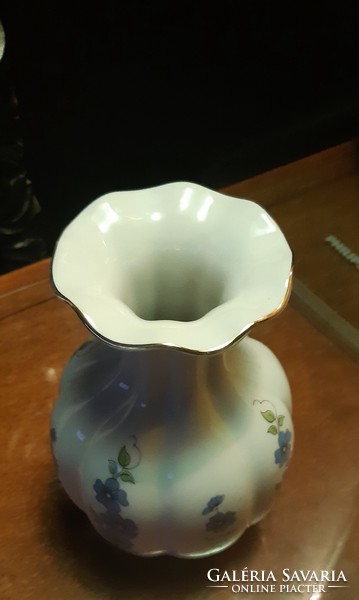 Zsolnay porcelain fluted vase