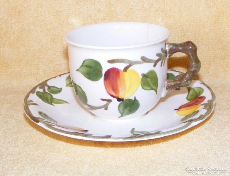 Villeroy & boch fruit pattern cup with coaster