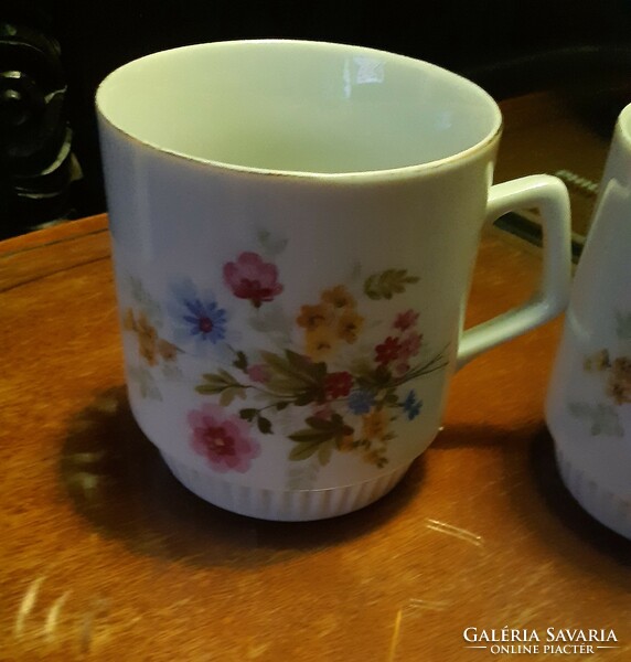 Zsolnay porcelain flower mug / granny mug/