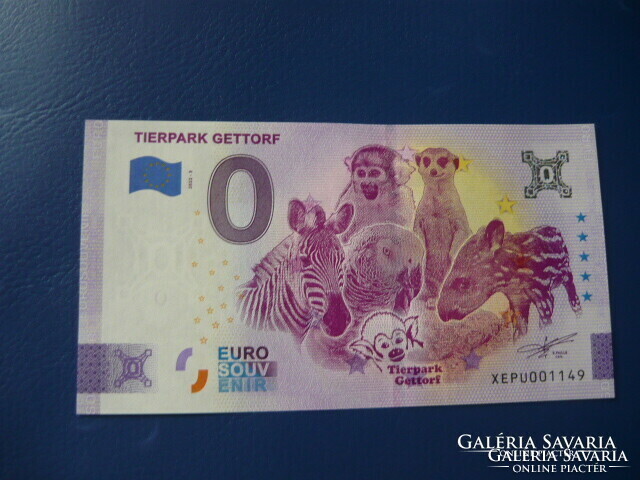Germany 0 euro 2022 monkey zebra parrot tapir meerkat! Rare commemorative paper money!