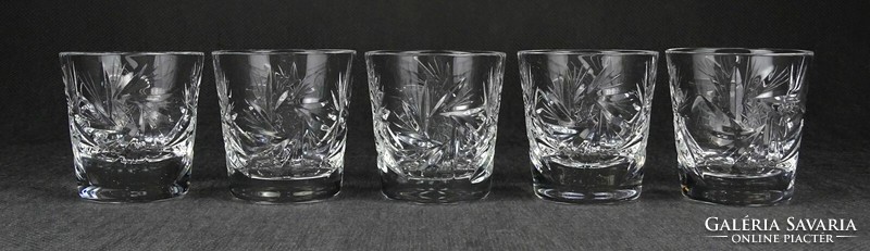 1O611 crystal brandy glass set 5 pieces