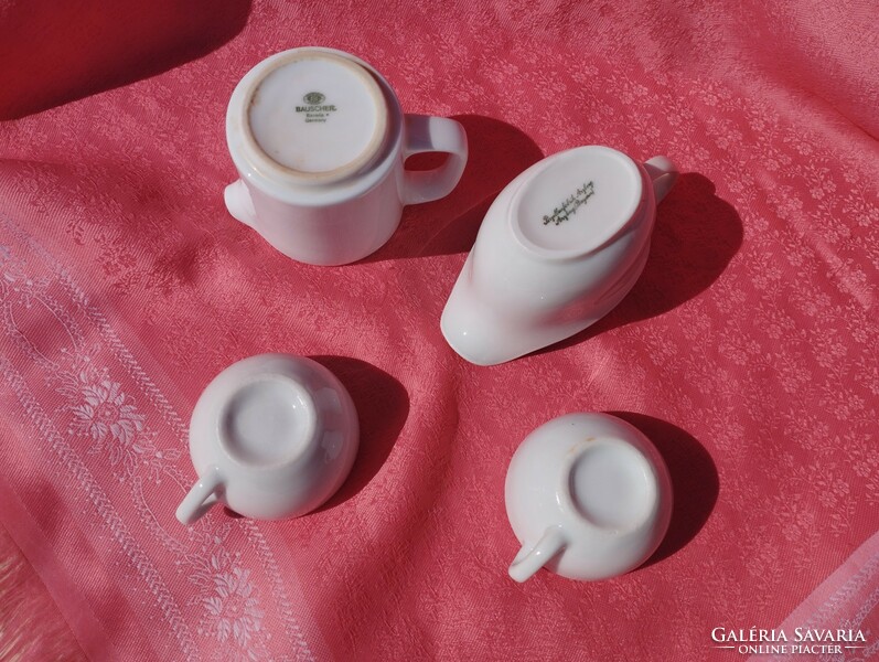 2 Personal porcelain coffee sets, dollhouse accessories
