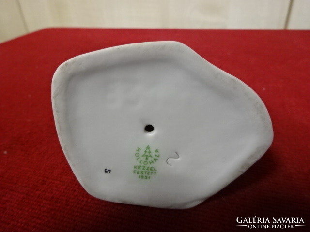 Hollóházi porcelán figura, kézzel festett nyuszi páros. magassága 7,5 cm. Jókai.