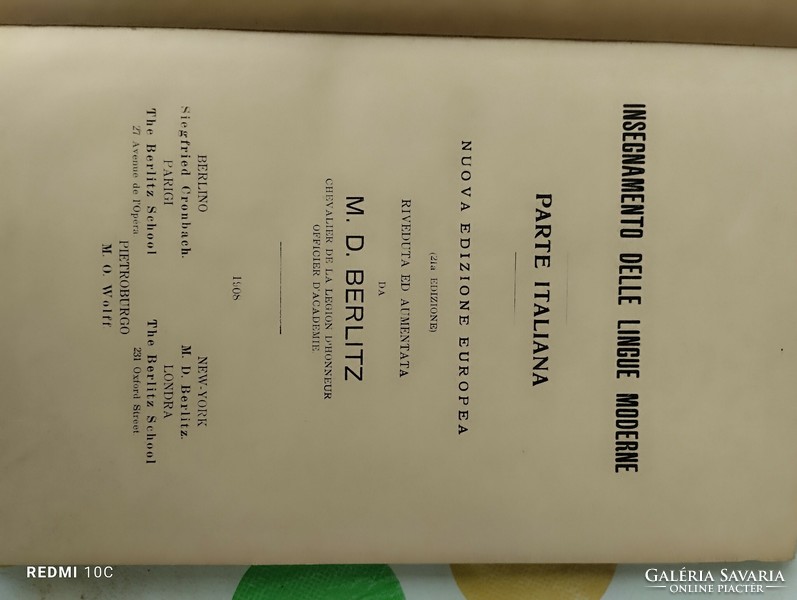 1908 As Olasz könyv
