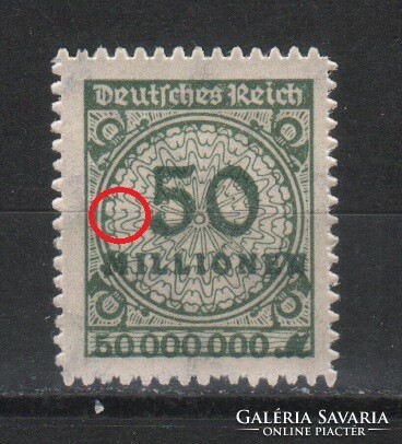 Tévnyomatok, érdekességek  1262 (Reich) Mi 321 B P HT     7,00 Euró postatiszta