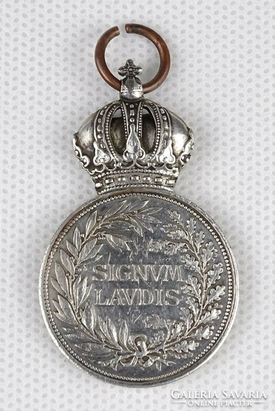 1O600 Antik Ferenc József SIGNUM LAUDIS ezüst monarchiás kitüntetés