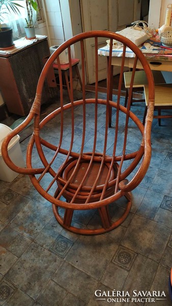 Rattan bamboo armchair