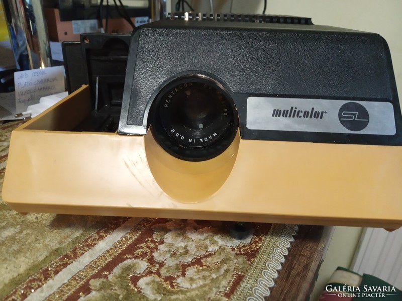 Malicolor slide viewer, projector, with original papers