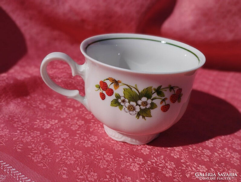 Beautiful strawberry porcelain coffee cup